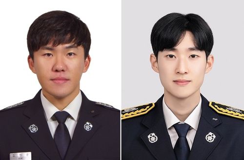 정선소방서 고한119안전센터 김정수 소방교(왼쪽)와 서정우 소방사[강원특별자치도소방본부 제공. 재판매 및 DB 금지]