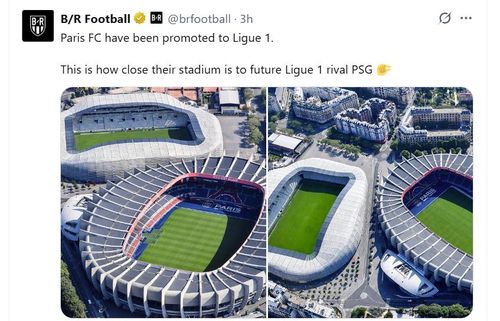 인접한 파리FC와 파리 생제르맹의 홈구장.[B/R 풋볼 SNS. 재판매 및 DB 금지]