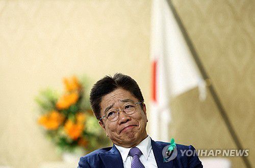 가토 가쓰노부 일본 재무상[로이터 연합뉴스 자료사진. 재판매 및 DB 금지]