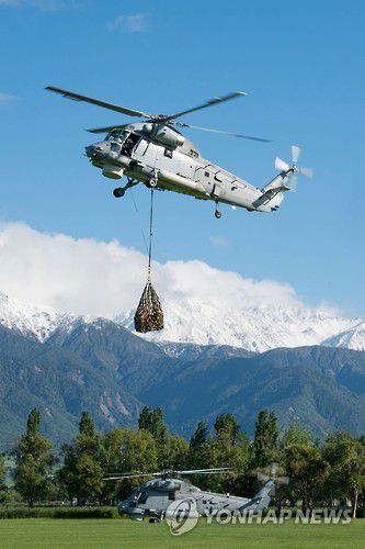 뉴질랜드군의 SH-2G 시스프라이트 대잠 헬기뉴질랜드 해군이 운용하는 SH-2G 시스프라이트 대잠 헬기 [EPA 연합뉴스 자료사진. 재판매 및 DB 금지]