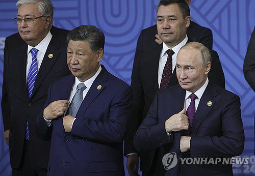 블라디미르 푸틴 러시아 대통령와 시진핑 중국 국가주석[로이터 연합뉴스 자료사진. 재판매 및 DB 금지]