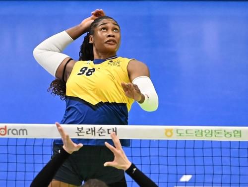 현대건설에서 뛰었던 모마[한국배구연맹 제공. 재판매 및 DB 금지]