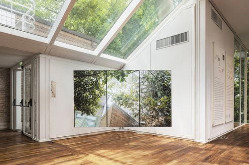 한국관 설치 전경사진=최용준 ⓒ2025 한국관 추진단[한국문화예술위원회 제공. 재판매 및 DB 금지]