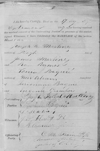 레오14세 외조부와 외조모의 혼인 증명서[Jari Honora 페이스북 캡처·재판매 및 DB 금지]