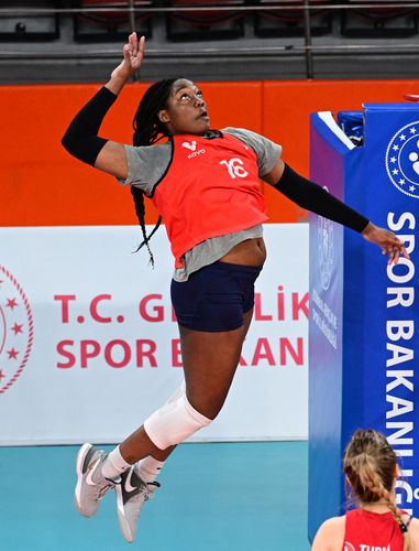 페퍼저축은행이 지명한 웨더링턴[한국배구연맹 제공. 재판매 및 DB금지]