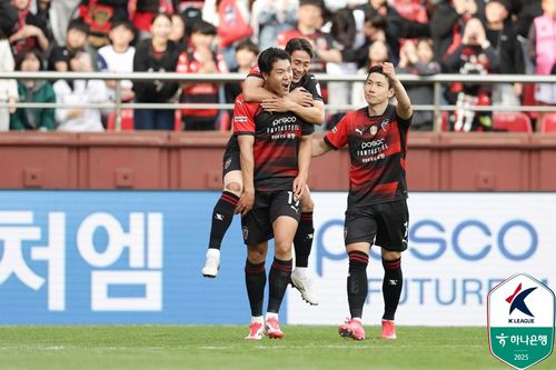 골 넣고 기뻐하는 이호재[한국프로축구연맹 제공. 재판매 및 DB 금지]