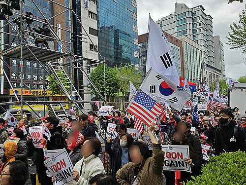 교대역 윤석열 전 대통령 지지 집회[연합뉴스 자료사진]