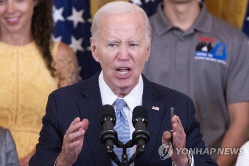IRA 발표하는 조 바이든 전 미국 대통령 [연합뉴스 자료사진]
