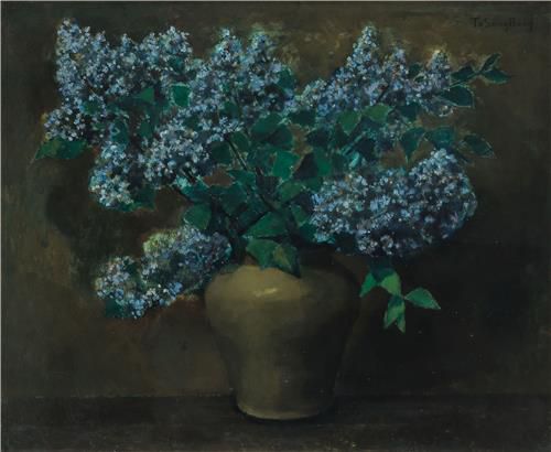 도상봉, 라일락, 캔버스에 유화, 50×60.5cm[서울옥션 제공. 재판매 및 DB 금지]