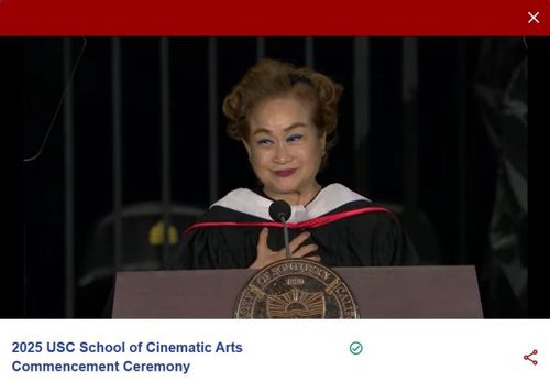 미국 서던캘리포니아대(USC) 졸업식에서 연설한 이미경 CJ그룹 부회장[USC 스트리밍 중계 화면 캡처. 재판매 및 DB 금지]