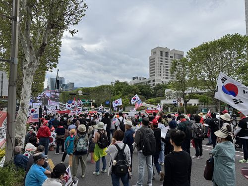 윤 전 대통령 지지 집회[촬영 장보인]
