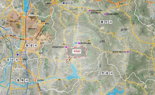 용인 첨단시스템반도체 국가산단 위치도[용인시 제공. 재판매 및 DB 금지]