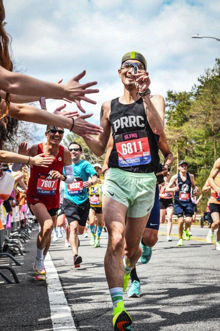 2024년 보스톤 마라톤에 출전한 김울프 작가본인 제공