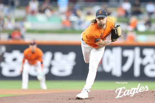 한화 선발 와이스의 역투[한화 이글스 제공. 재판매 및 DB 금지]