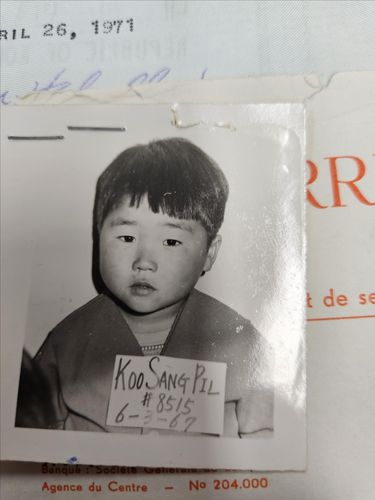 벨기에로 입양 간 구상필 씨의 입양 당시 모습[몽테뉴해외입양연대 제공]