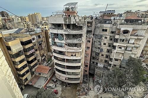 이스라엘 공습으로 파괴된 레바논 남부 건물[EPA=연합뉴스 자료사진]