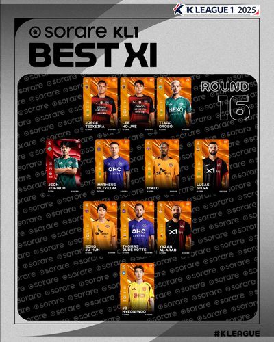 K리그1 16라운드 베스트11.[한국프로축구연맹 제공. 재판매 및 DB 금지]