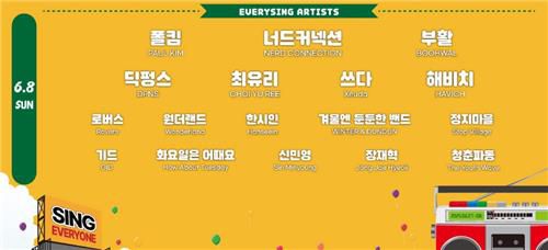 2025 원주 에브리씽 페스티벌 라인업[원주문화재단 제공.재판매 및 DB 금지]