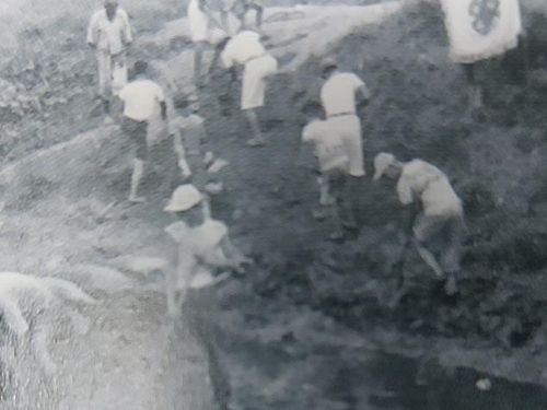 송준영씨가 자랐던 A보육원 원생들의 모습조윤환 고아권익연대 대표는 "원생들이 무너진 다리 복구작업을 벌이고 있는 장면인데, 보육원 홍보자료에 수록돼 있는 사진"이라고 전했다.  [고아권익연대 제공]