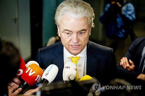 헤이르트 빌더르스 PVV 대표[EPA 연합뉴스 자료사진. 재판매 및 DB 금지]
