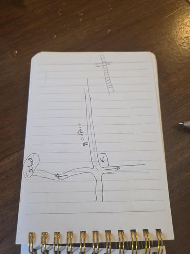 프랑스 입양인 이은주 씨가 그린 광주 집 근처 거리 약도이은주 씨는 6살 때 서울 영화관에서 버려져 프랑스로 입양 갔다. 위의 사진은 50대의 이은주 씨가 친부모를 찾기 위해 한국을 방문, 배진시 대표한테 보여준 고향집 약도다. [배진시 대표 제공]