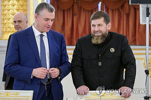 러시아 방문한 카디로프 체첸 정부 수장[타스=연합뉴스 자료사진]