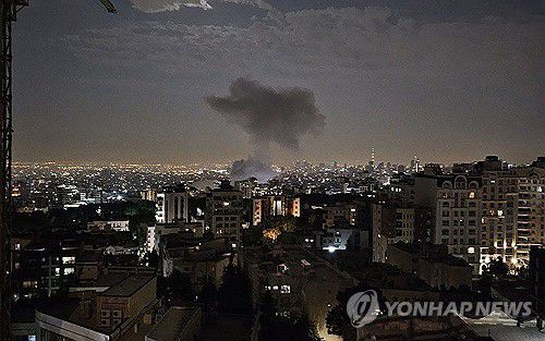 이스라엘 공습 받은 이란 수도 테헤란[AFP 연합뉴스 자료사진. 재판매 및 DB 금지]