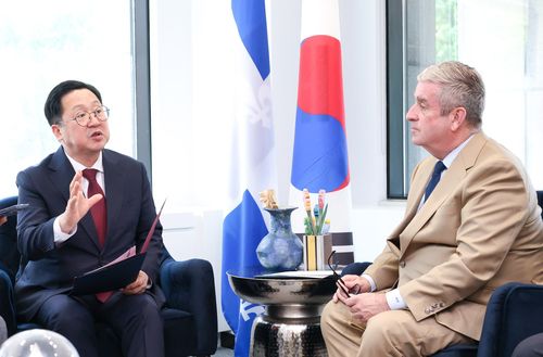 캐나다 퀘벡주 세계경제과학도시연합 가입 의향서 제출[대전시 제공. 재판매 및 DB 금지]