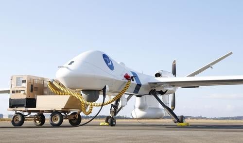 일본 해상보안청이 운용하는 미국산 무인기 '시 가디언'[교도 연합뉴스 자료사진. 재판매 및 DB 금지]