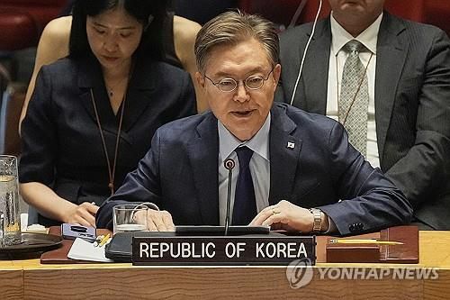 황준국 주유엔 대사[뉴욕 AP=연합뉴스. 재판매 및 DB 금지]