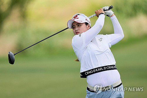 티샷 날리는 최혜진[AFP=연합뉴스]