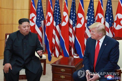 김정은과 트럼프(2019년) [EPA/조선중앙통신=연합뉴스 자료사진]