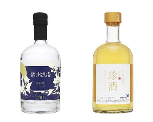 (왼쪽) 술도가 제주바당 제주 낭만, (오른쪽) 장생도라지 진주사진 출처 : 제조사 홈페이지