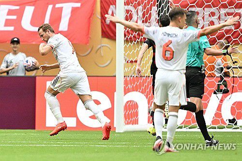 골세리머니를 펼치는 뮌헨의 해리 케인AFP=연합뉴스]