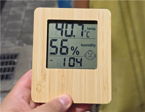 주모 씨가 사는 영등포 쪽방 내부 온도[촬영 최원정]