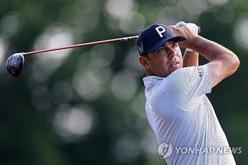 우들런드의 티샷.[AFP/게티이미지=연합뉴스]
