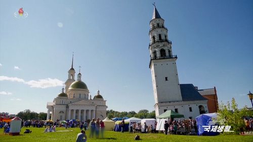 러시아의 전경(서울=연합뉴스) 조선중앙TV가 6월 26일 방영한 '국제생활-로씨야의 인기있는 탑' 프로그램의 한 장면. [조선중앙TV화면] 2025.7.5     [국내에서만 사용가능. 재배포 금지. For Use Only in the Republic of Korea. No Redistribution]     nkphoto@yna.co.kr