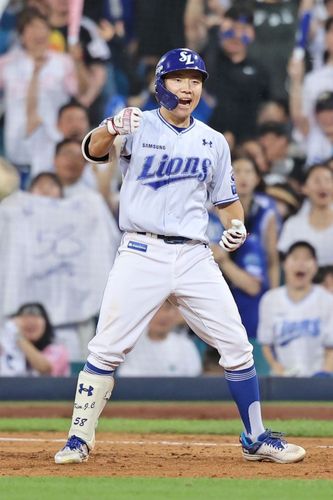 8회 결승타의 주인공 삼성 김지찬[삼성 라이온즈 제공. 재판매 및 DB 금지]