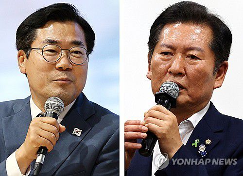 주말 지역 당심잡기 나선 정청래·박찬대 의원[연합뉴스 자료사진]