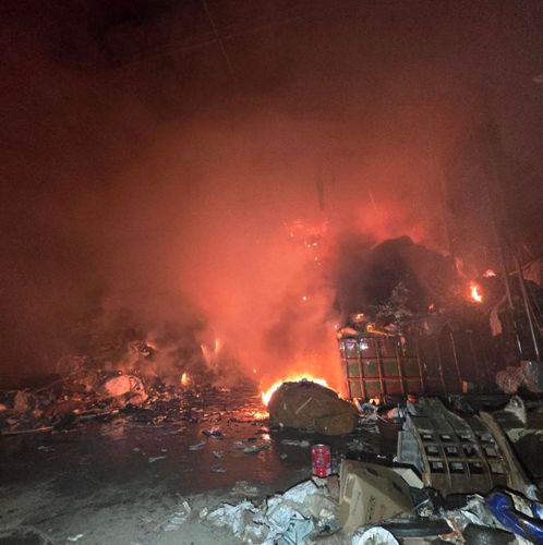 화성 팔탄면 자원순환시설서 불[경기도소방재난본부 제공. 재판매 및 DB 금지]