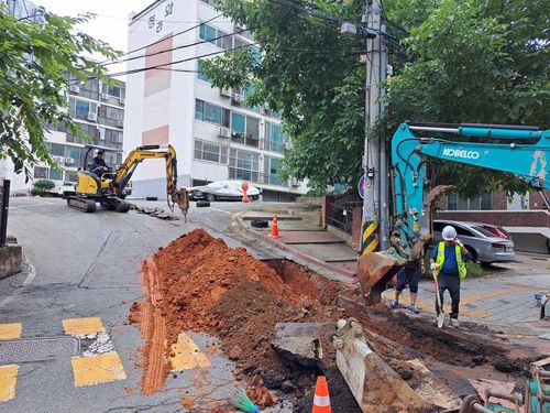 청와아파트 주변 급수공사[수원시 제공. 재판매 및 DB 금지]