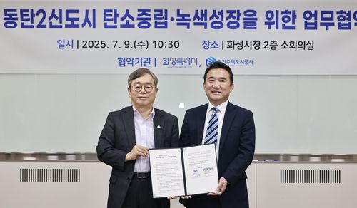 화성시-GH '동탄2신도시 탄소중립·녹색성장' 업무 협약[화성시 제공. 재판매 및 DB 금지]