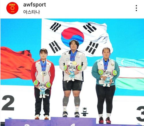 김체량, 2025 아시아유소년역도선수권 여자 최중량급 우승[아시아역도연맹 인스타그램 캡처. 재판매 및 DB금지]