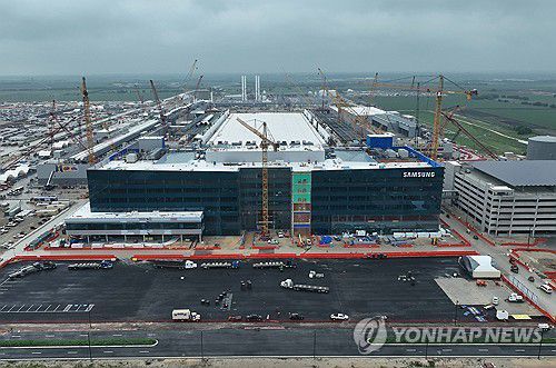 미국에 건설 중인 삼성전자 반도체 공장(서울=연합뉴스) 미국 텍사스주 테일러시에 건설 중인 삼성전자 반도체 공장 전경. 2025.2.14 [삼성전자 제공. 재판매 및 DB금지] photo@yna.co.kr