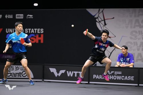 WTT 미국 스매시 남자복식의 임종훈(왼쪽)과 안재현[WTT 인스타그램 캡처. 재판매 및 DB 금지]