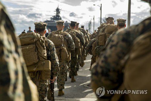 오키나와의 미국 해병대[EPA 연합뉴스 자료사진. 재판매 및 DB 금지]
