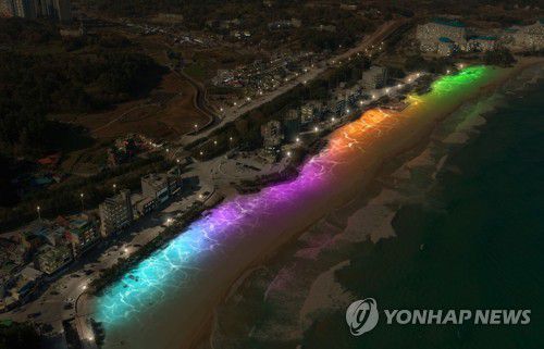 삼척해수욕장의 야경[강원도 제공.재판매 및 DB 금지]