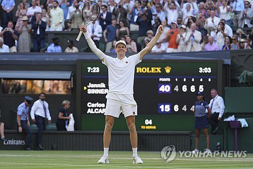 우승을 확정한 신네르[AP=연합뉴스]
