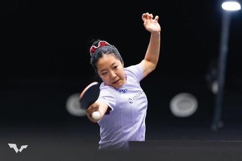 WTT 미국 스매시 여자단식에 출전한 신유빈[WTT 인스타그램 캡처. 재판매 및 DB 금지]