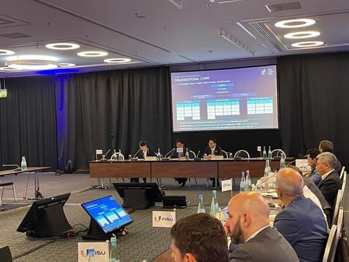 2027 충청 U대회 준비 상황을 보고하는 대회 조직위[2027 충청 U대회 조직위 제공. 재판매 및 DB 금지]